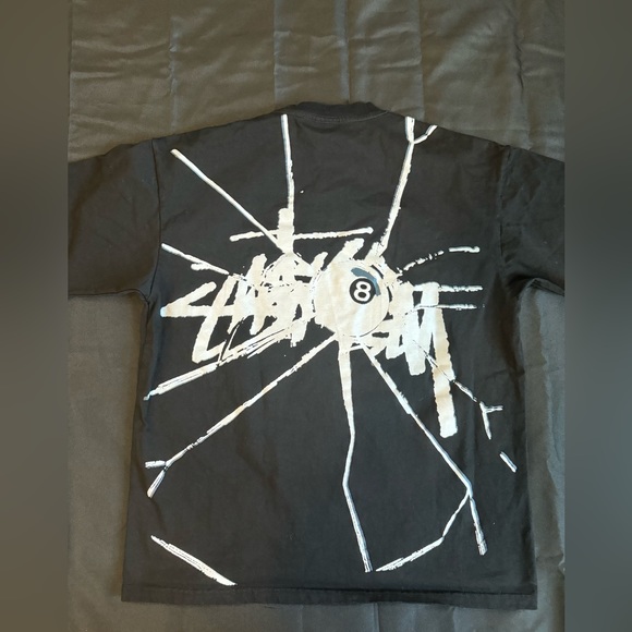 Vintage Cracked Stussy 8 ball Tshirt L - Picture 1 of 5